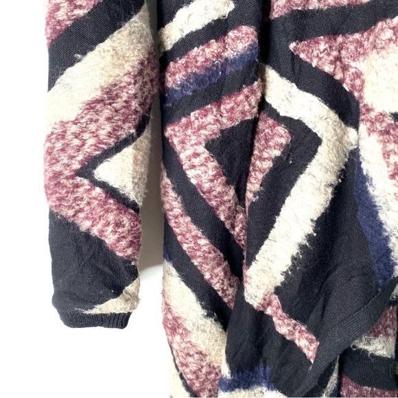 Lucky Brand Multicoloured Fuzzy Geometric Cardigan - Picture 4 of 10